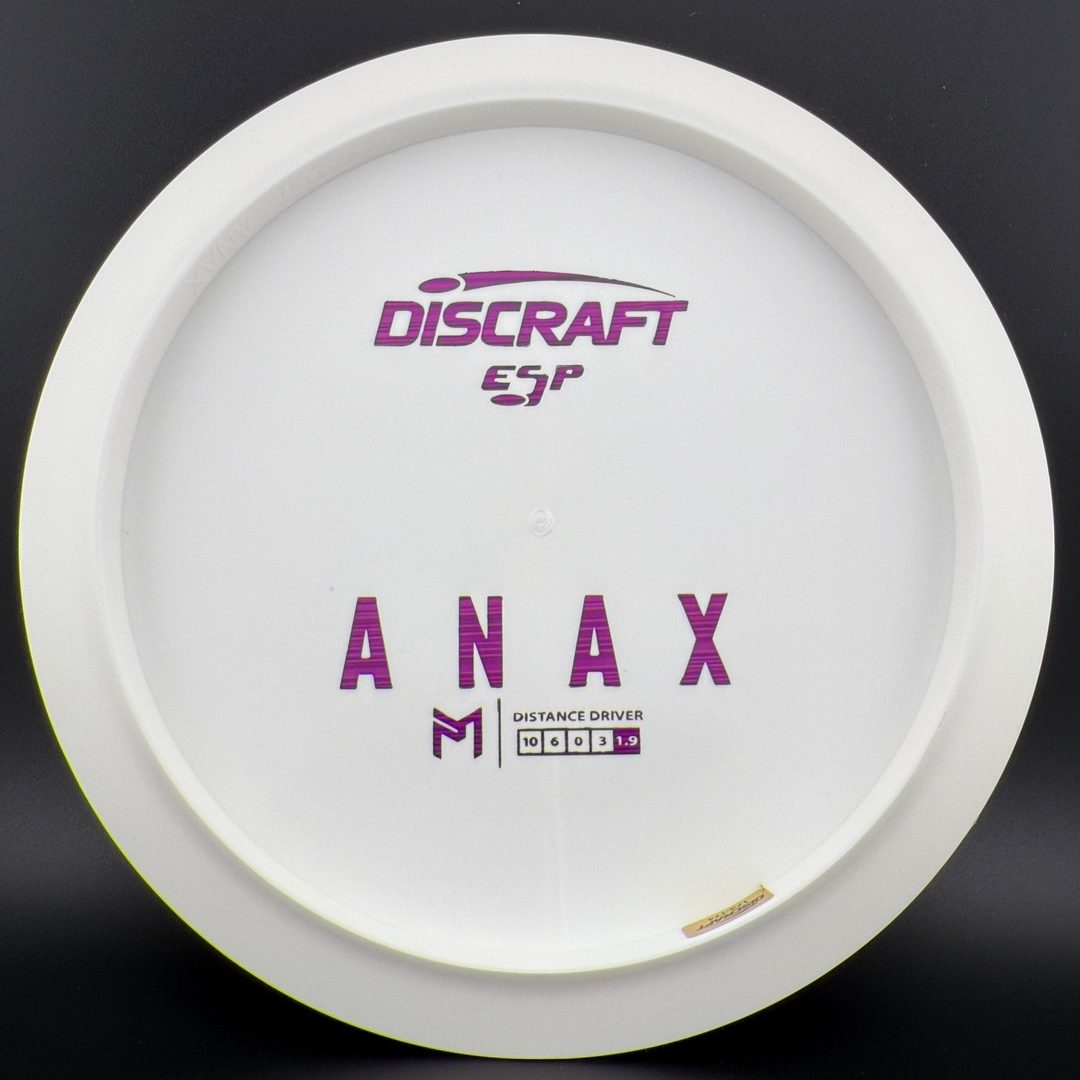 White ESP Anax - Bottom Stamp Dyer's Delight - Paul McBeth Discraft