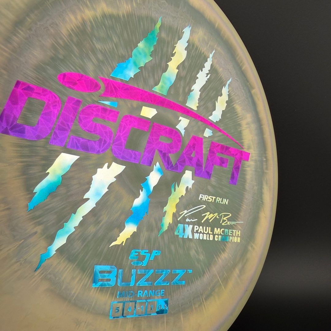 Swirly ESP Buzzz First Run - Paul McBeth 4x Claws - Shatterberry Discraft