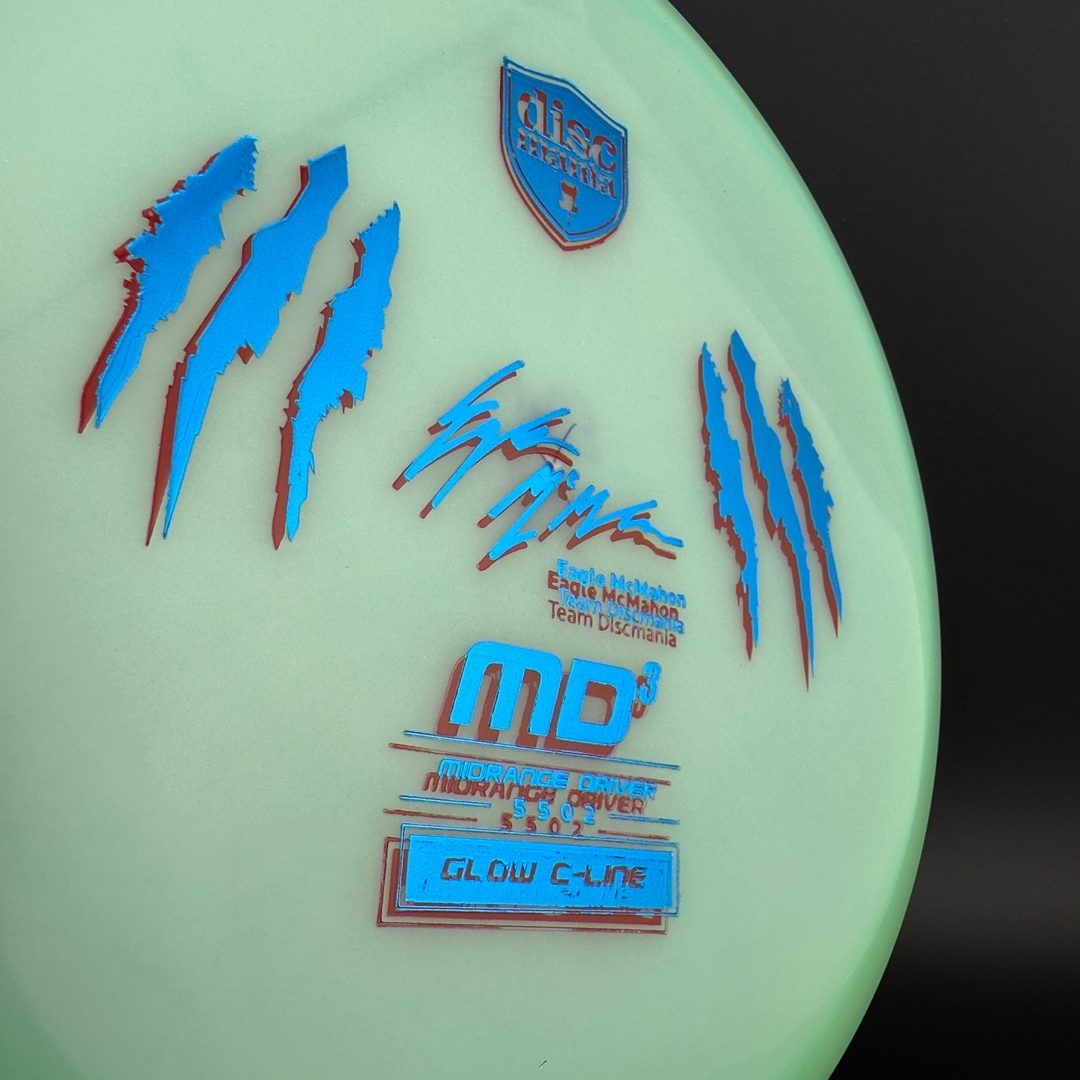 Color Glow C-Line MD3 Penned - 5502 Claw Run X-Out - Double Stamp Discmania