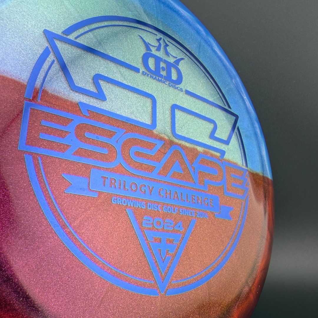 Lucid-Ice Glimmer Escape - Trilogy Challenge - Red Split Dyed Dynamic Discs