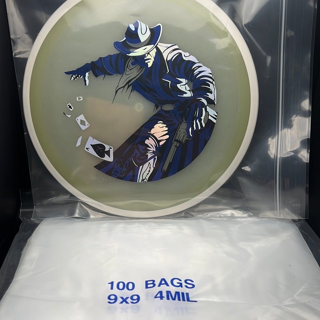 Clear Disc Storage Bags - 4 mil 9x9 100ct Accessories