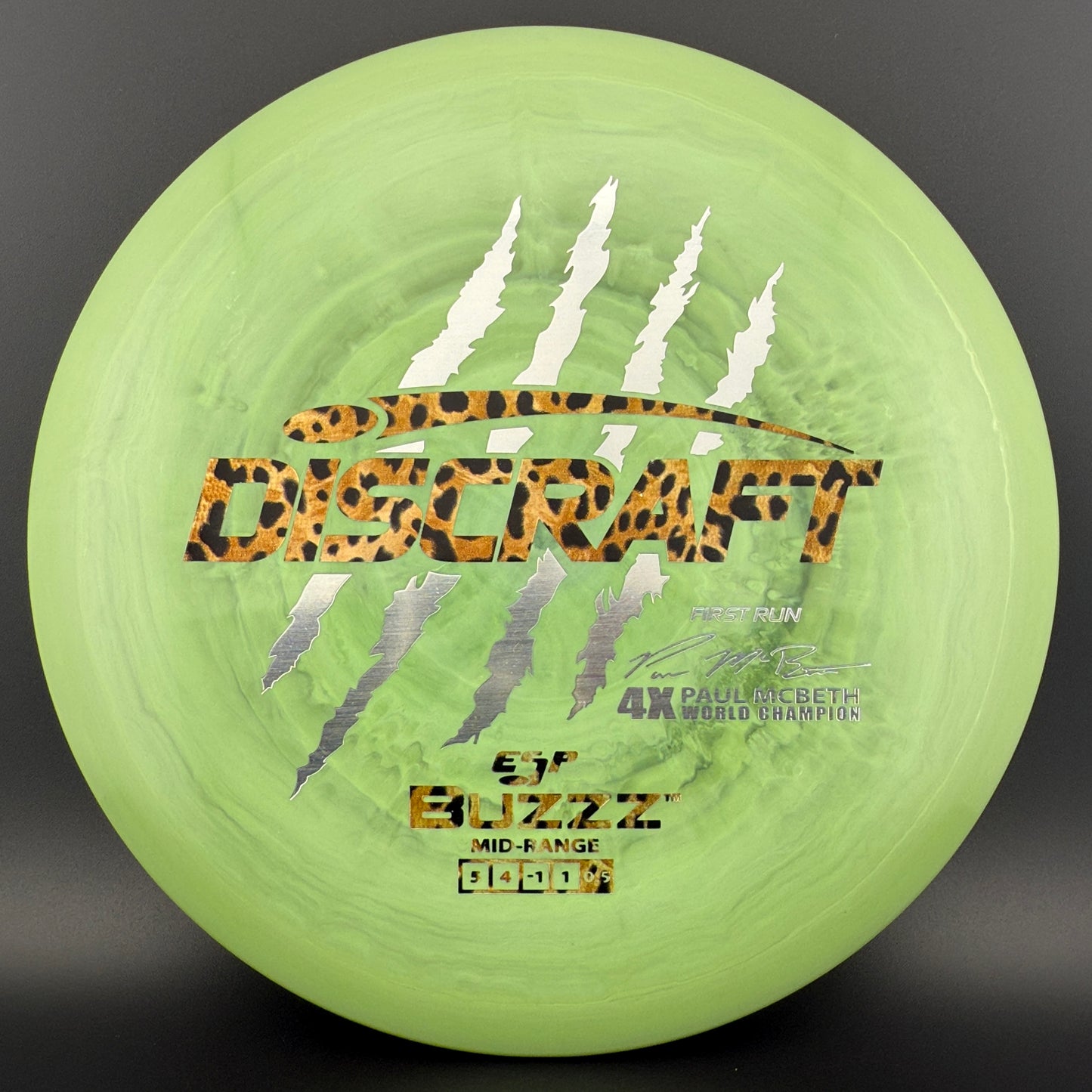 Swirly ESP Buzzz (First Run) - Paul McBeth 4x Claws - Olive Smoke