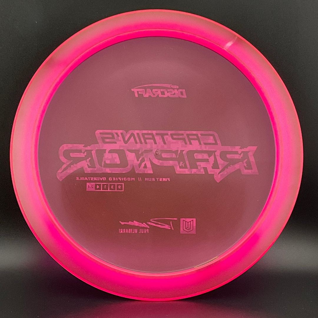 Captain's Raptor - First Run - Paul Ulibarri Signature Series - Iced Hot Pink Discraft