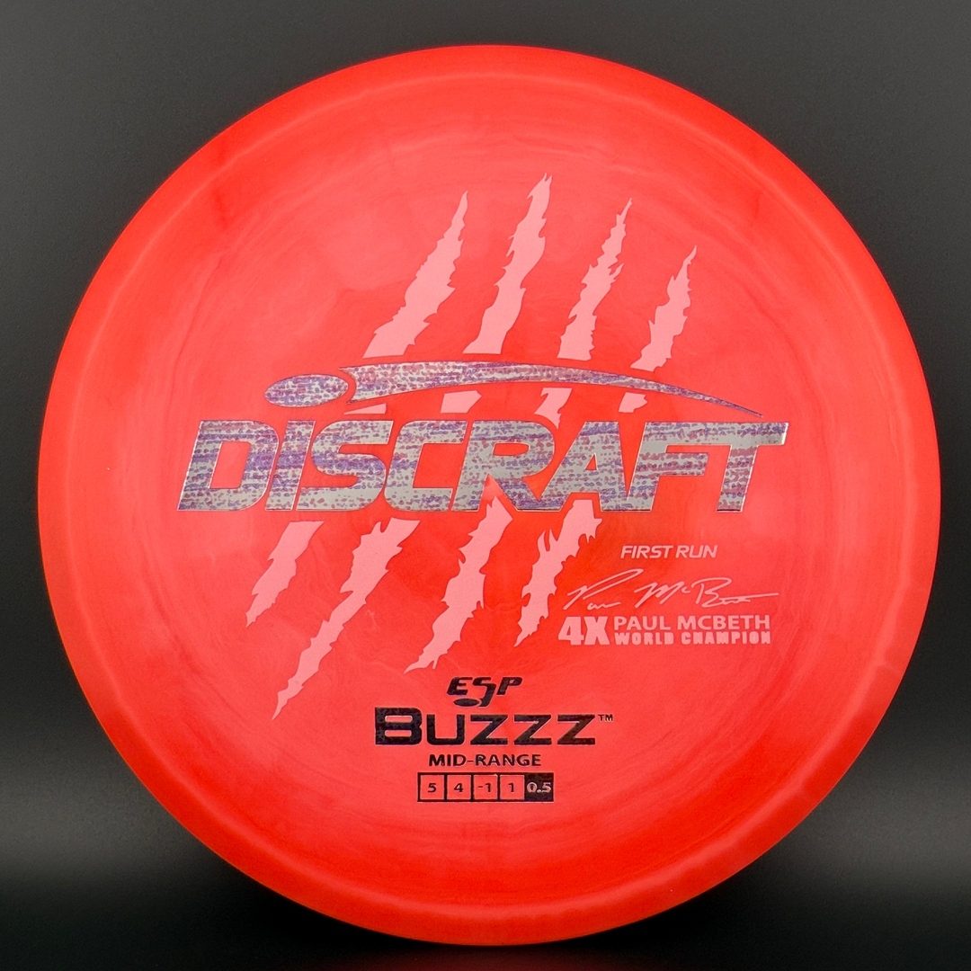 Swirly ESP Buzzz First Run - Paul McBeth 4x Claws - Hot Pink Discraft