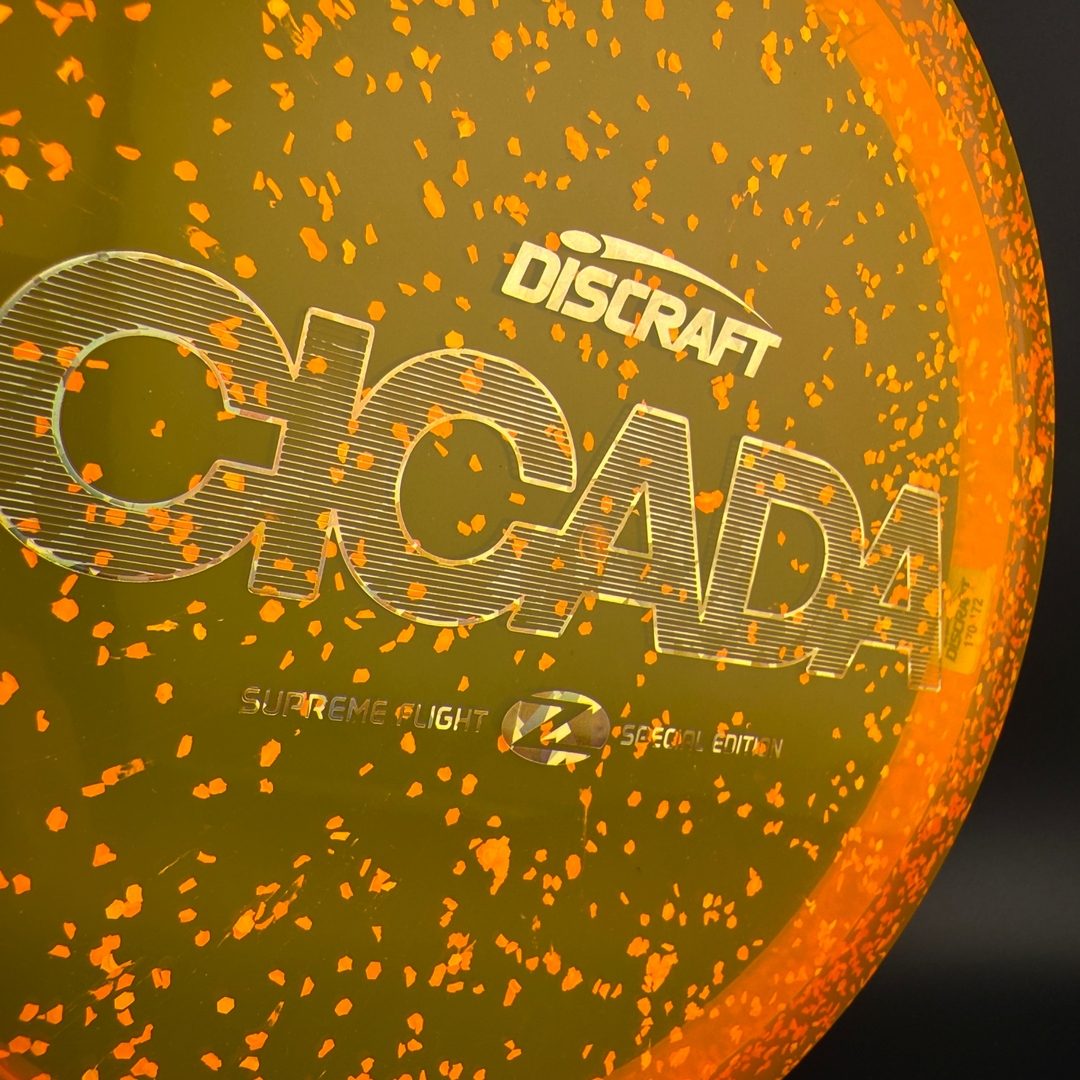 CryZtal Confetti Cicada - "Shredded Orange" Supreme Flight Open Discraft