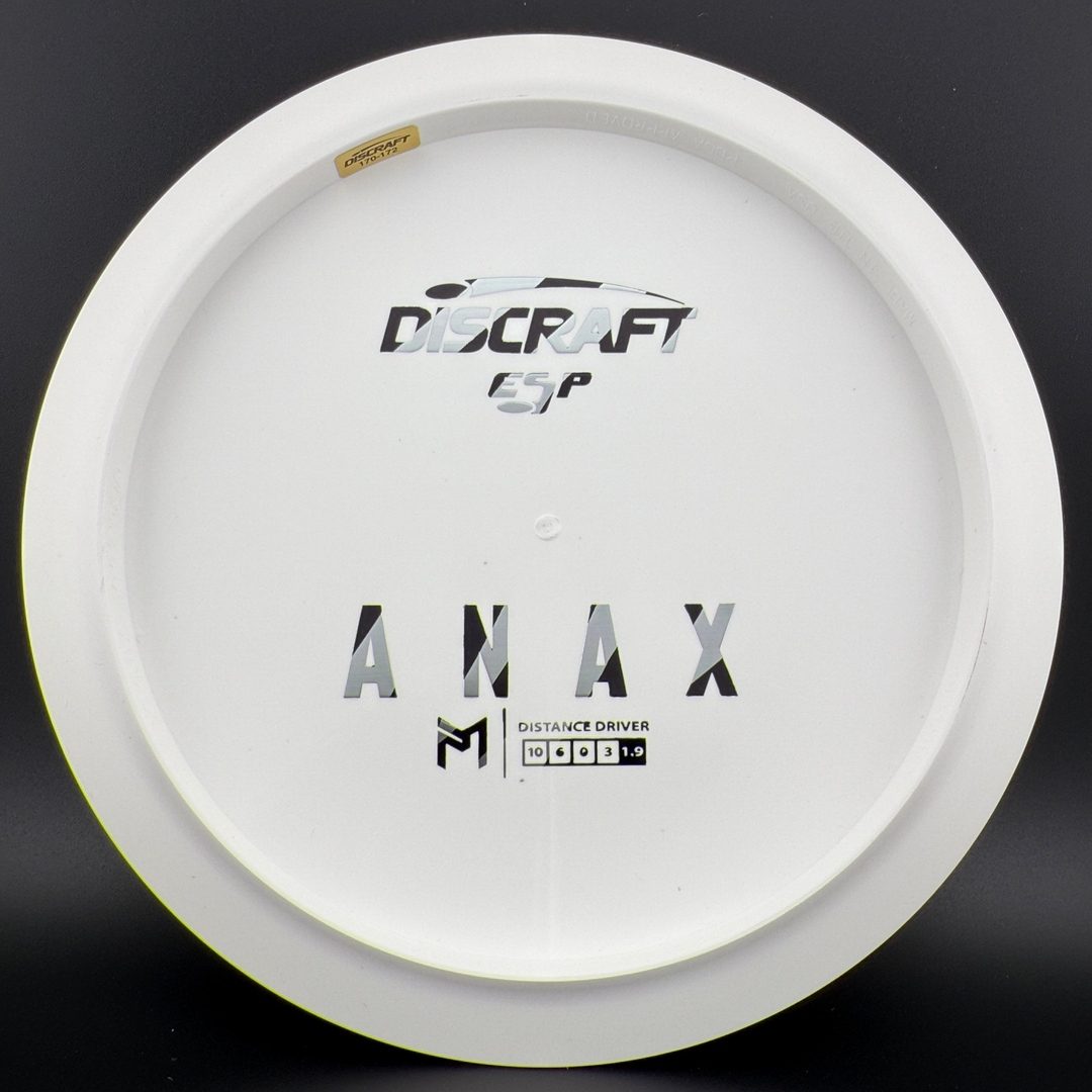 White ESP Anax - Bottom Stamp Dyer's Delight - Paul McBeth Discraft