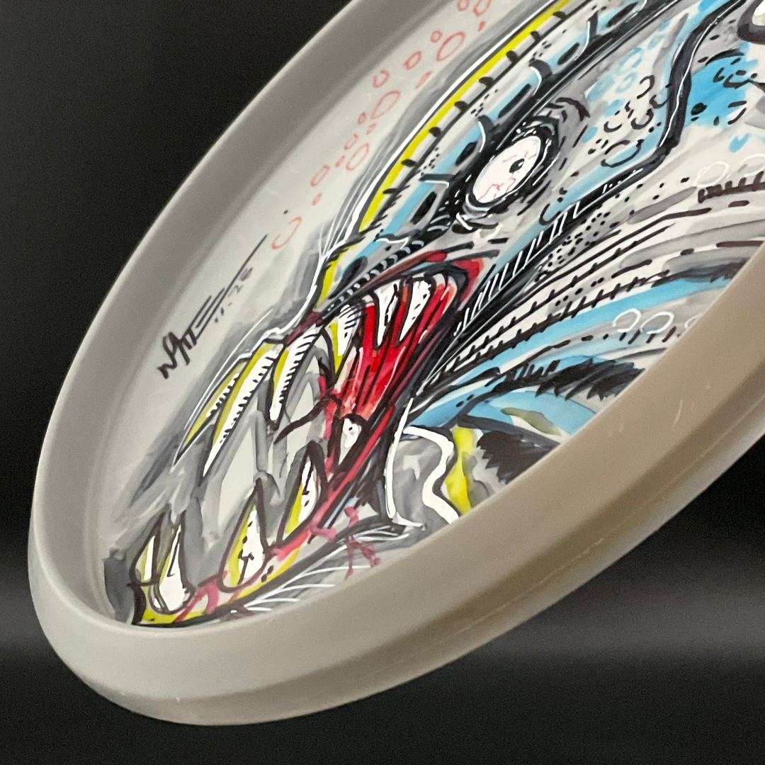 Glow D-Line P2 *Les White Stash* - "Zombie Gremlin" with Hand Painted Back Art! Discmania