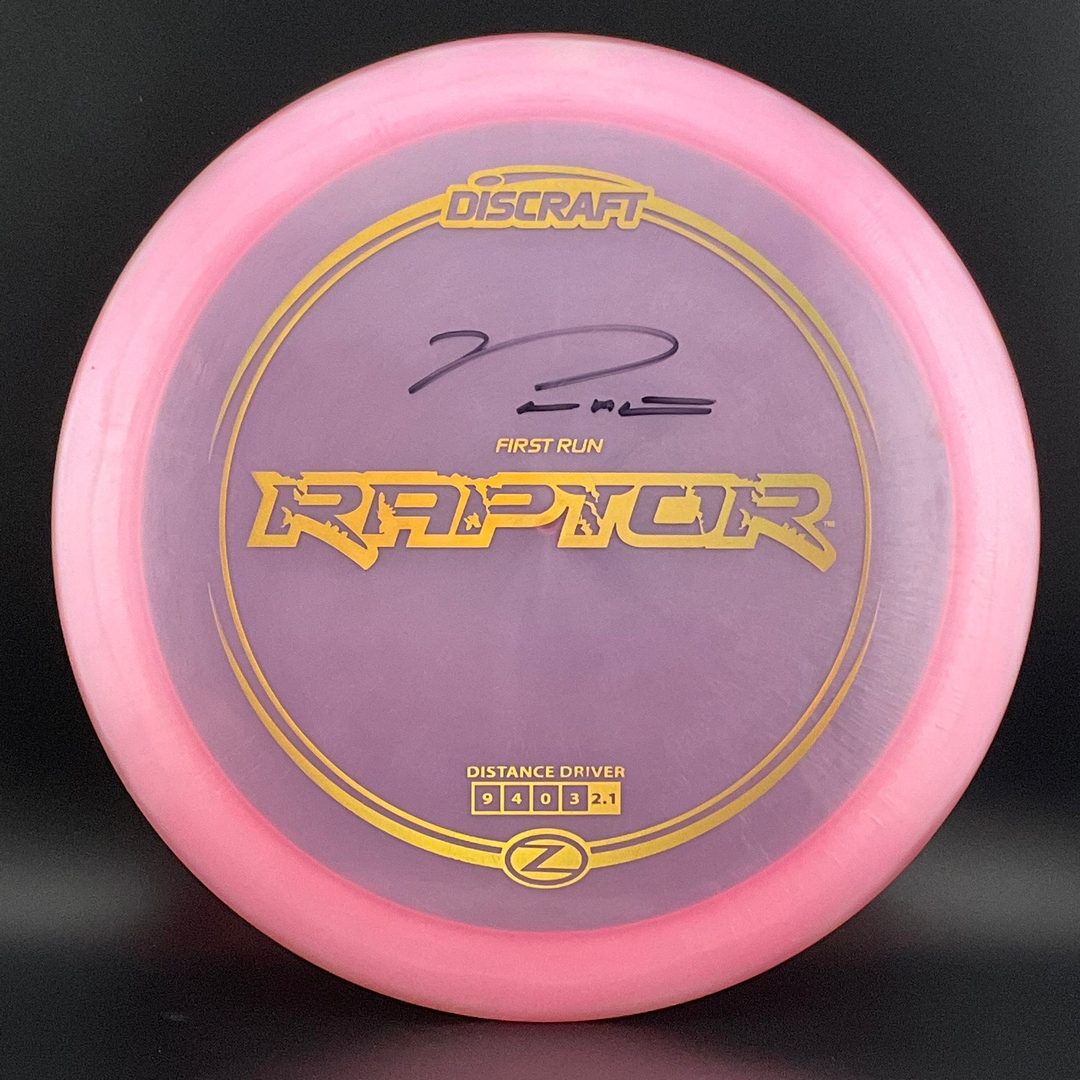 Z Raptor *Signed* - 2018 First Run! - Paul McBeth! Discraft