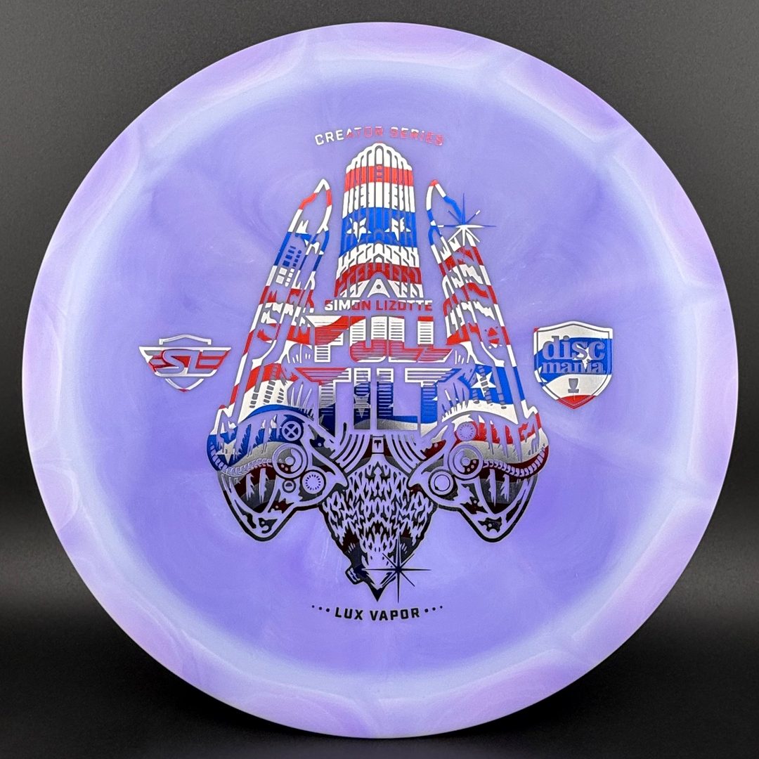 Lux Vapor Full Tilt - Simon Lizotte Creator Series - Orchid Grape White / US Flag Discmania