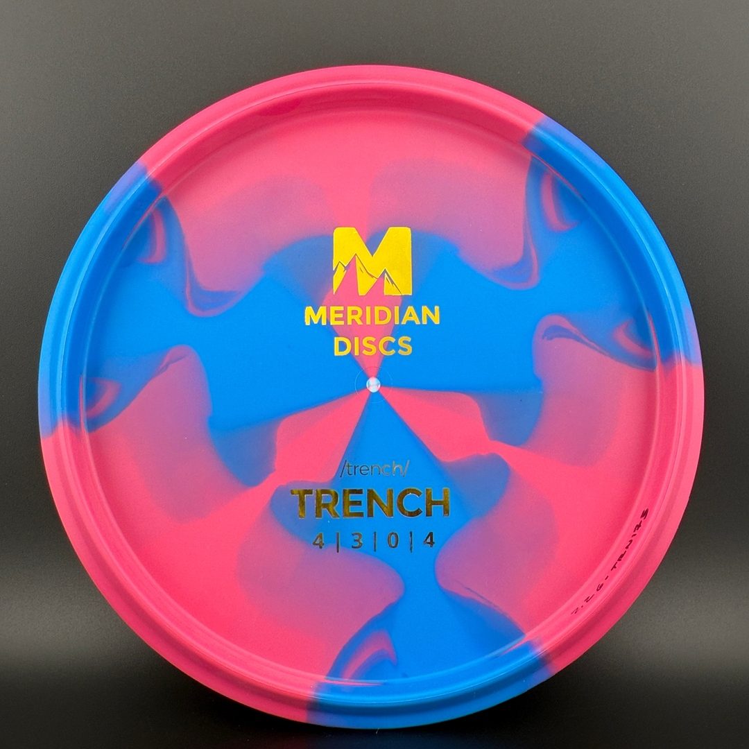 Marbled Graphite Trench Meridian Discs