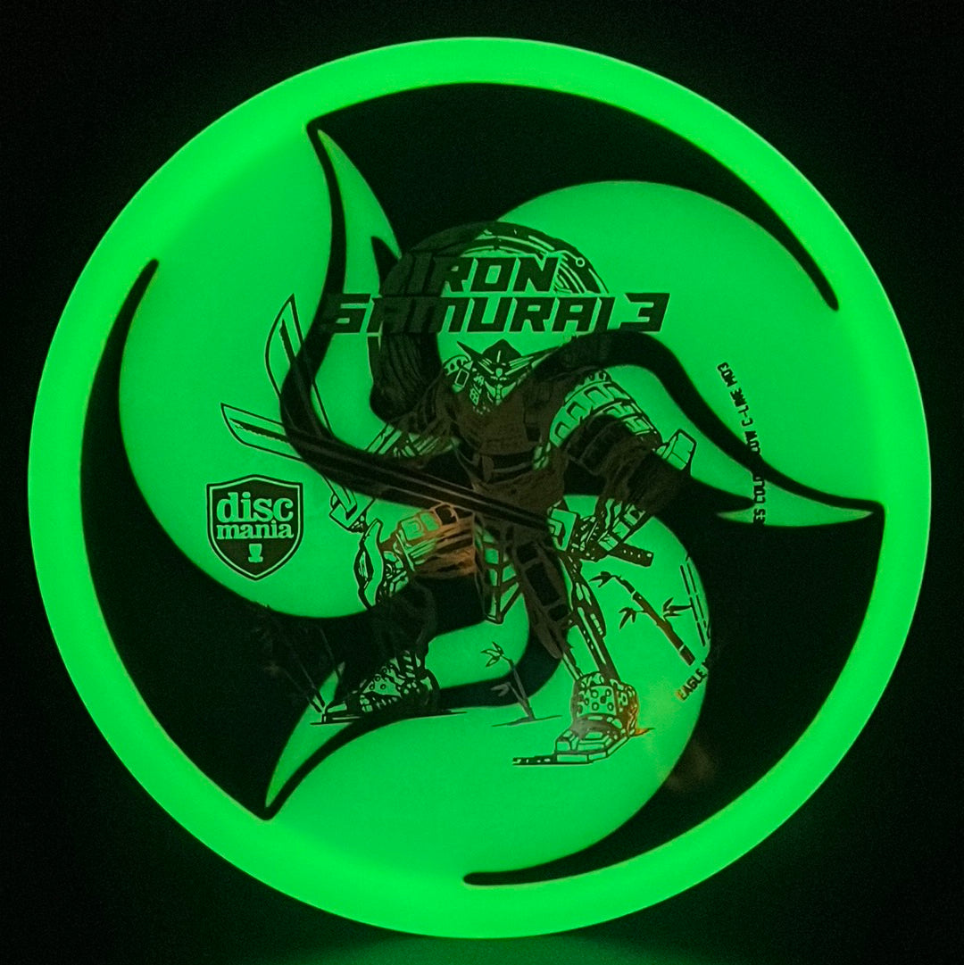 Iron Samurai 3 - Clear Glow MD3 - Offical Huk Tri Fly RARE! Discmania