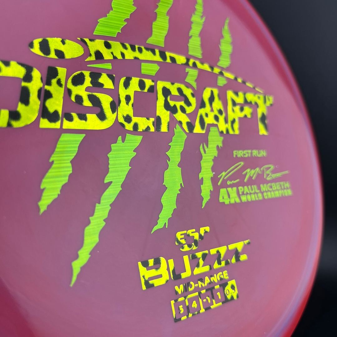 Swirly ESP Buzzz First Run - Paul McBeth 4x Claws - Magenta Discraft
