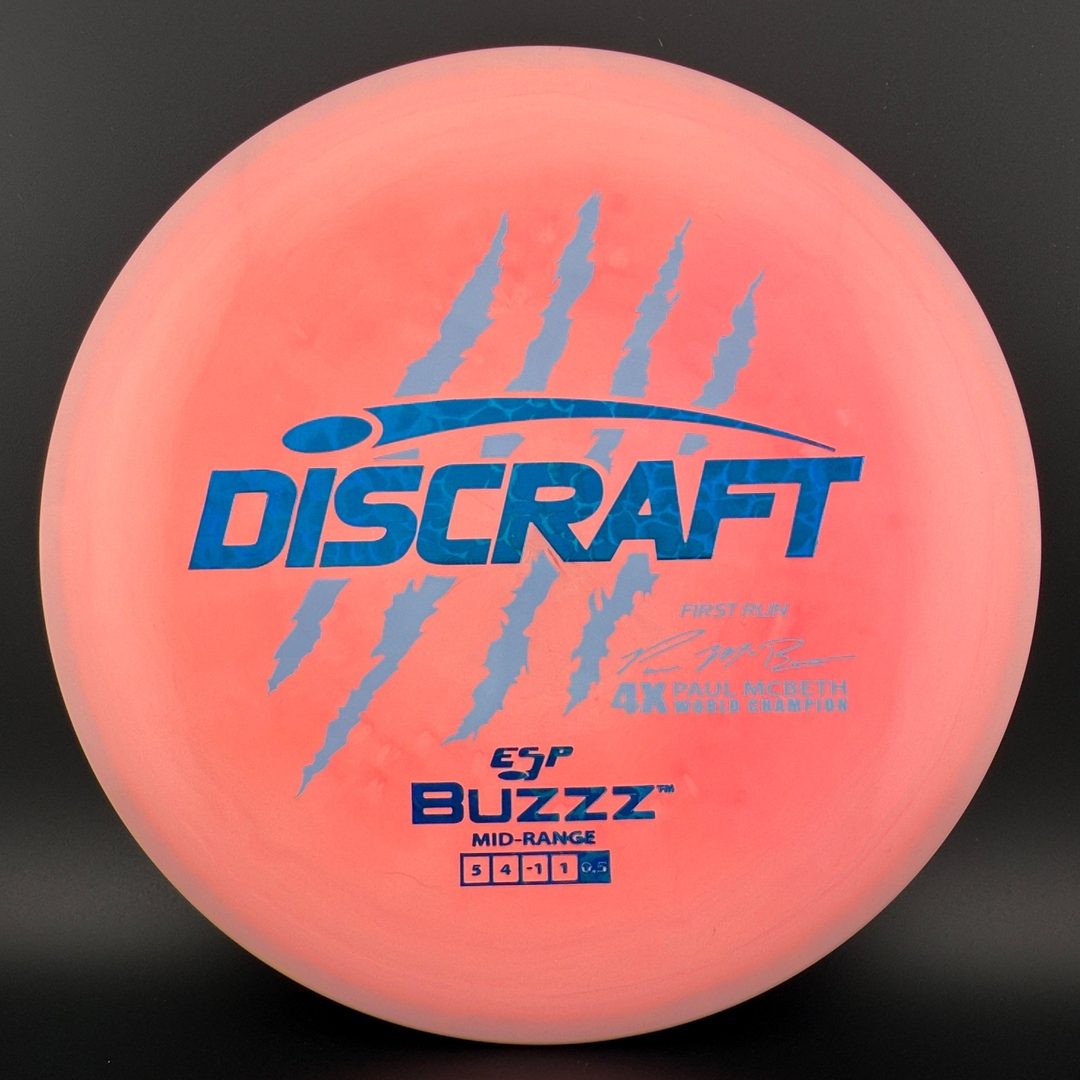 Swirly ESP Buzzz First Run - Paul McBeth 4x Claws - Pink Discraft