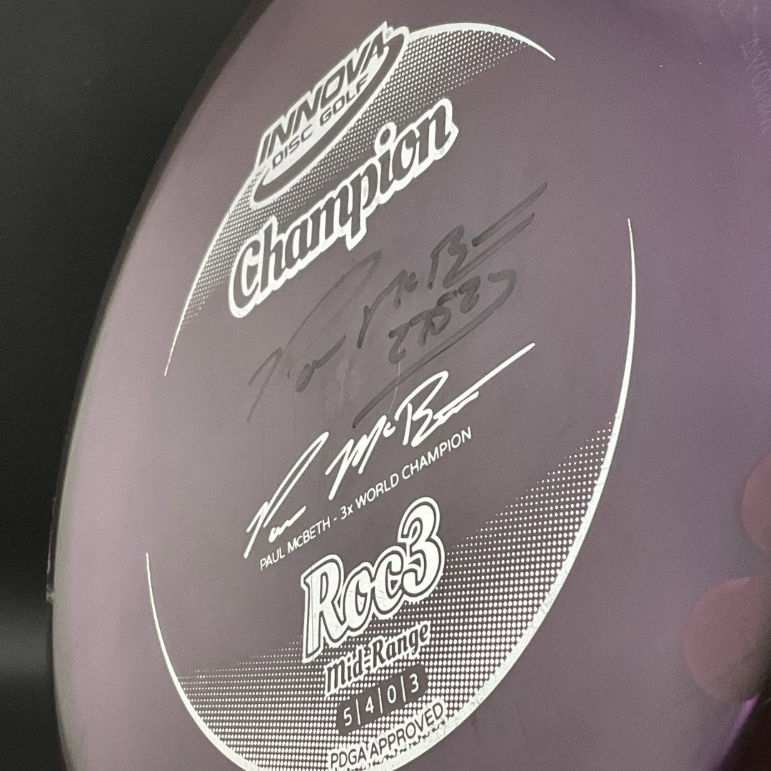 Champion Roc3 *Signed* - USED - 2014 Paul McBeth 3x! Innova