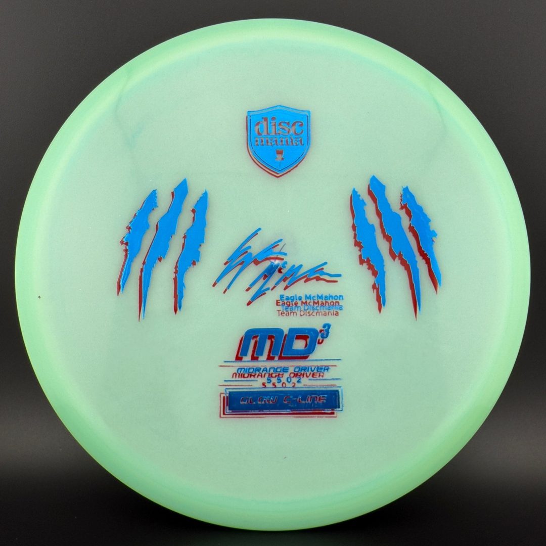 Color Glow C-Line MD3 Penned - 5502 Claw Run X-Out - Double Stamp Discmania