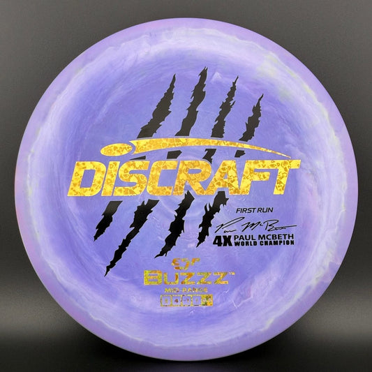 Swirly ESP Buzzz First Run - Paul McBeth 4x Claws - Grape Discraft