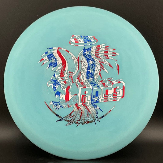 McPro Glow Roc3 - Paul McBeth 2018 4x World Champion - Sky Blue with US Flag Foil! Innova