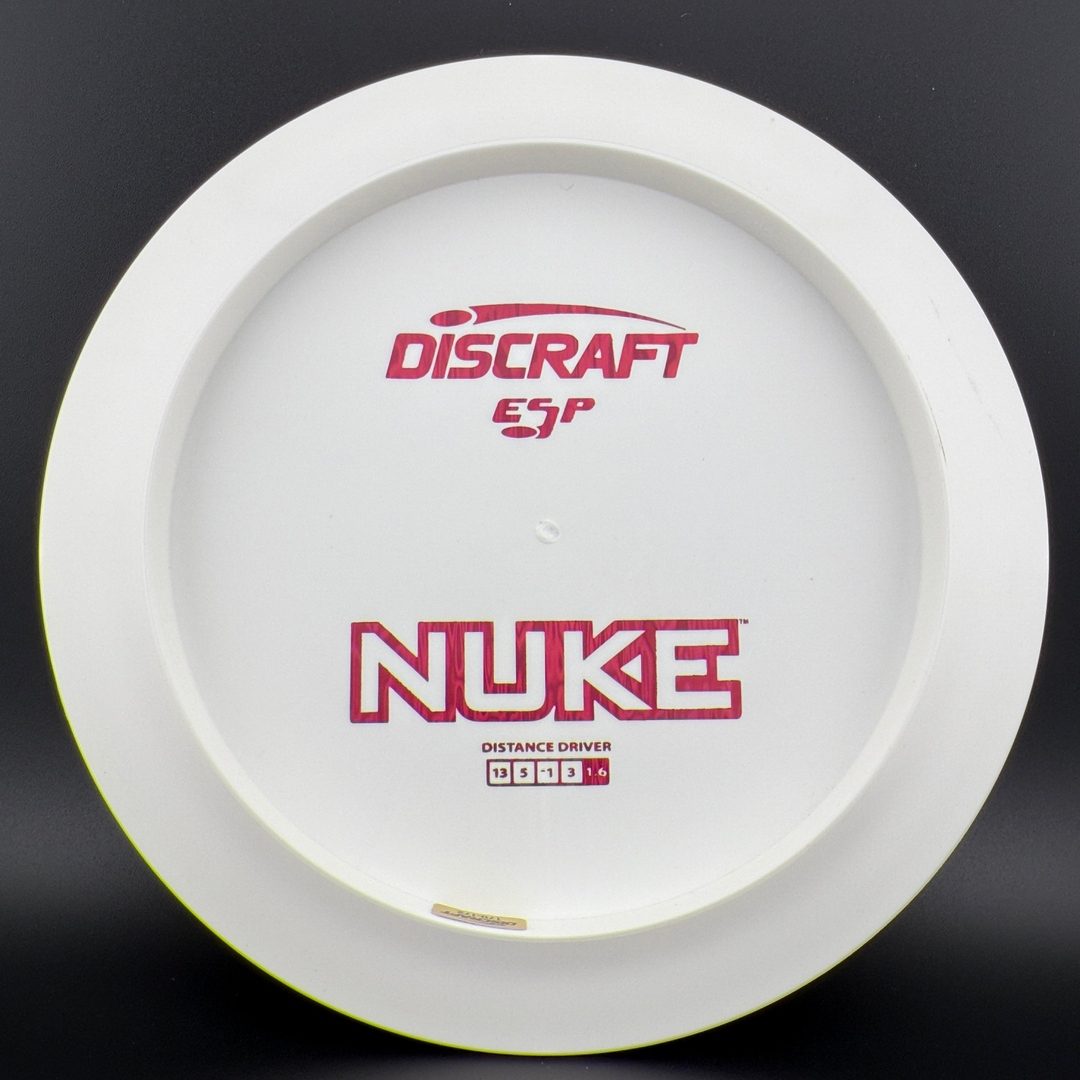 White ESP Nuke - Bottom Stamp Dyer's Delight Discraft