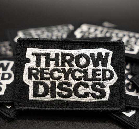 Throw Recycled Discs Patch Velcro On Backside trash panda