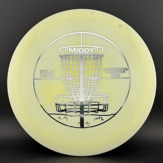 Alpha Middy - Old Run Embossed LSM Lone Star Manufacters Lone Star Discs