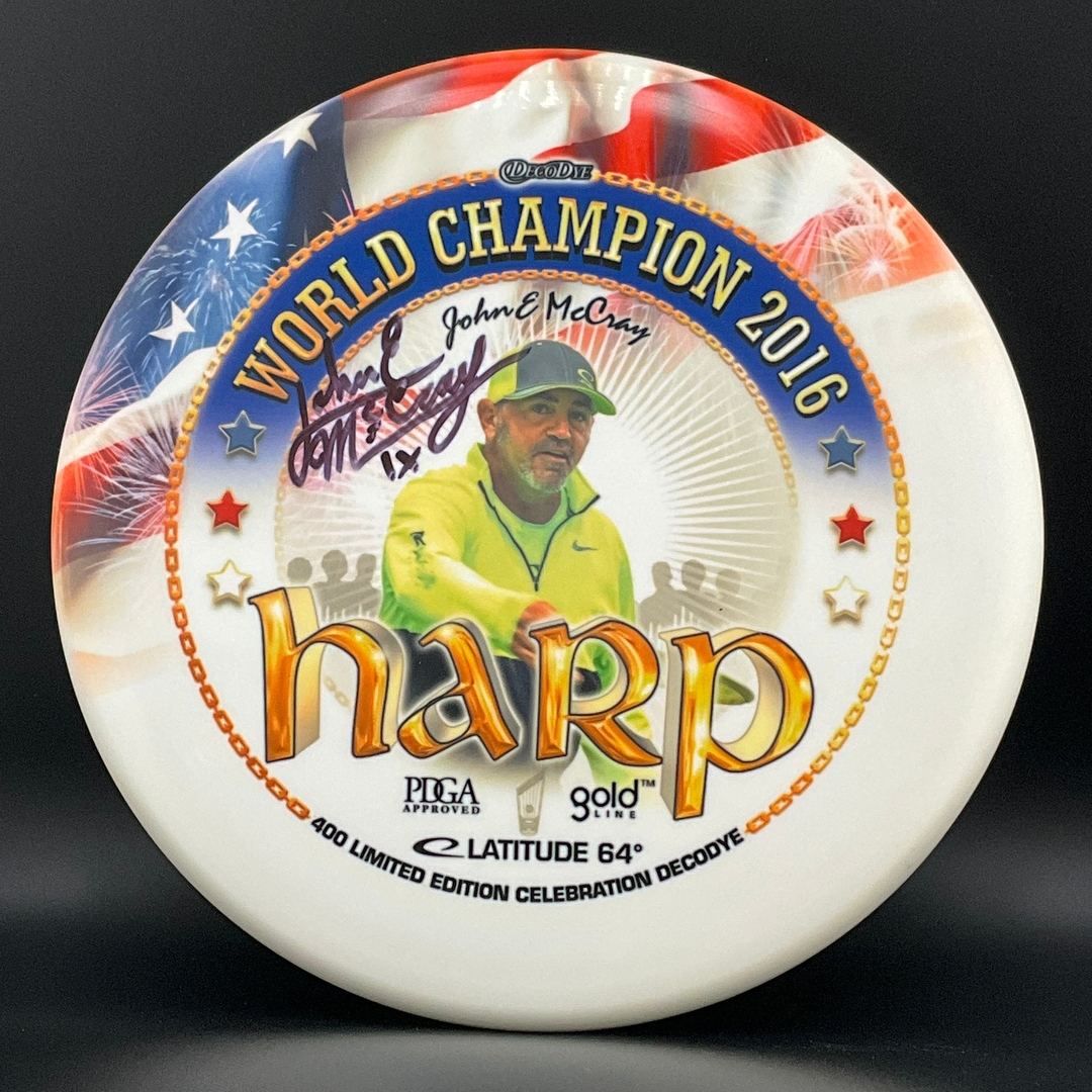 Gold DecoDye Harp *Signed* - John E McCray 2016 World Champion LE Westside Discs