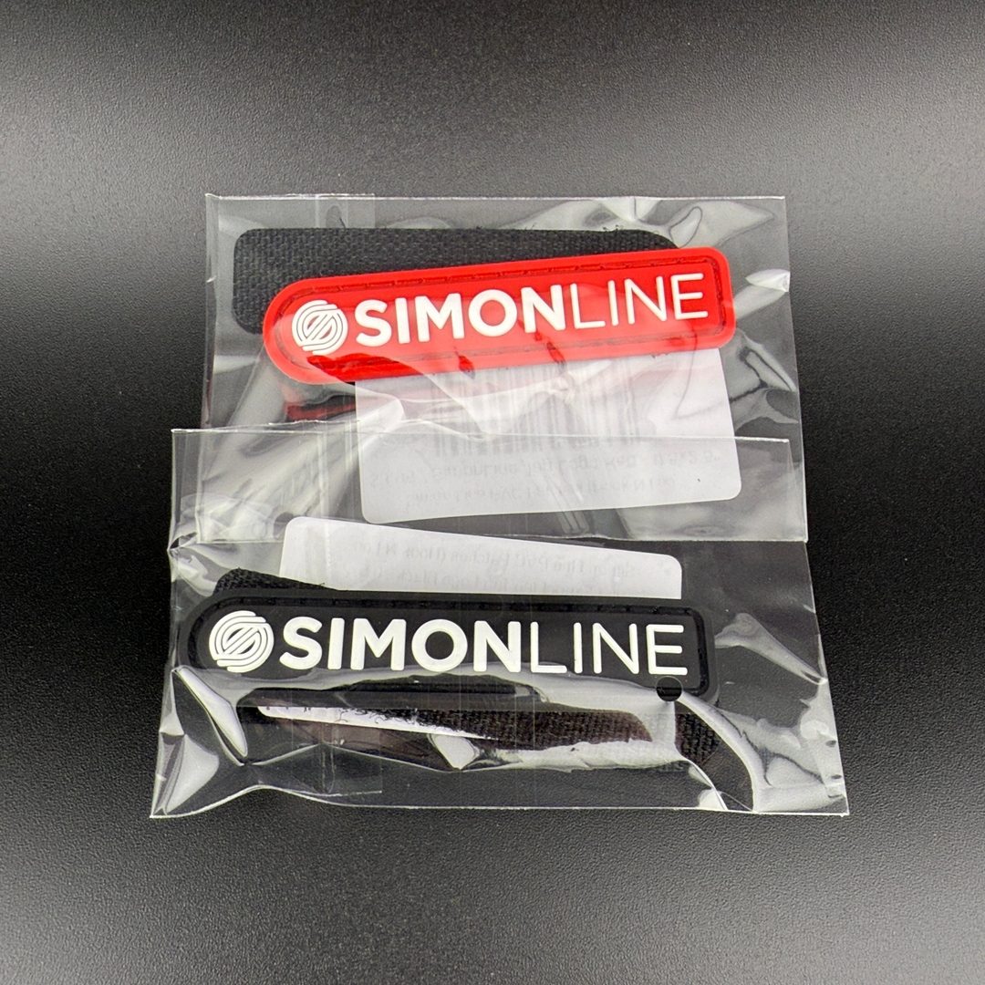 Simon Line PVC Patches Hook N Loop Backside MVP