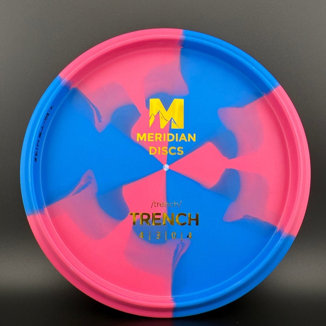 Marbled Graphite Trench Meridian Discs