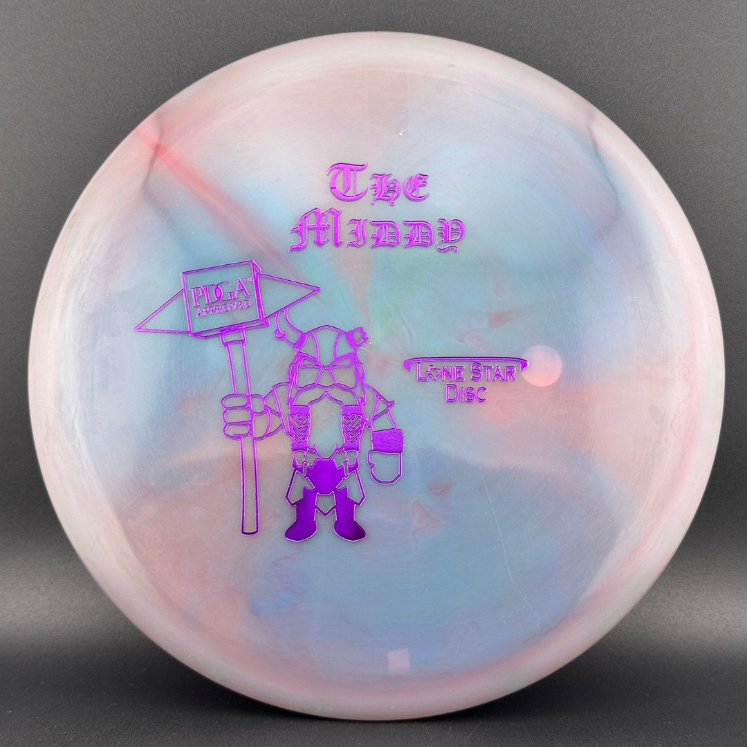 Translucent Alpha Middy - Very Rare Old Run Embossed LSM Lone Star Discs