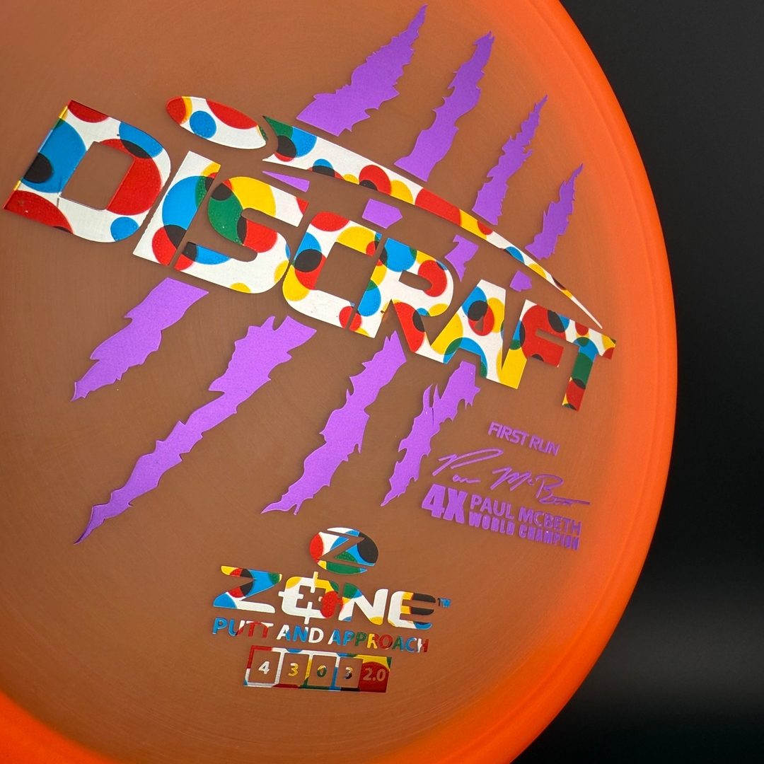 Z Zone First Run - Paul McBeth 4X Claws - Orange Wonderbread Discraft