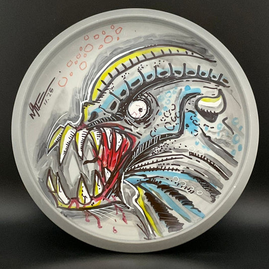 Glow D-Line P2 *Les White Stash* - "Zombie Gremlin" with Hand Painted Back Art! Discmania