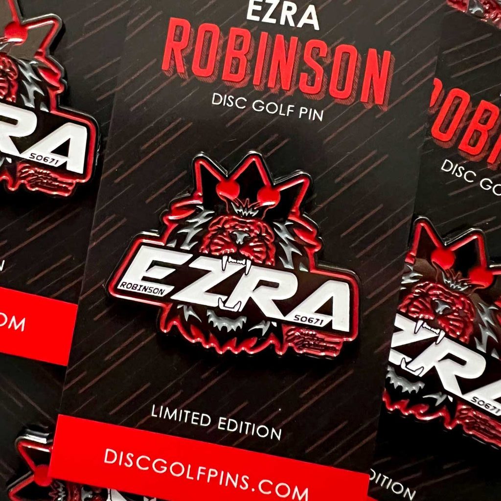 Ezra Robinson Pin - Metal Backer Disc Golf Pins