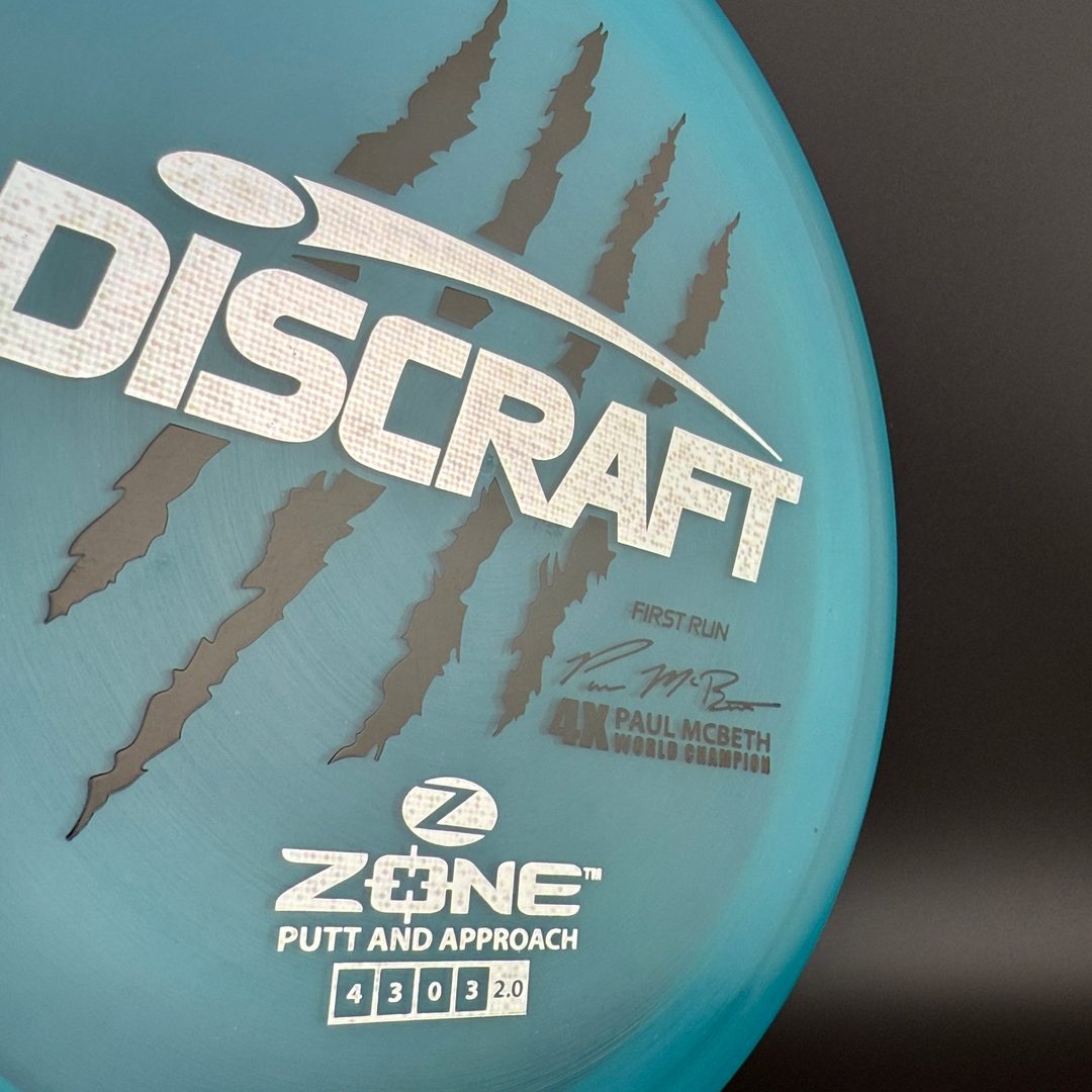 Z Zone First Run - Paul McBeth 4X Claws - Blue Discraft
