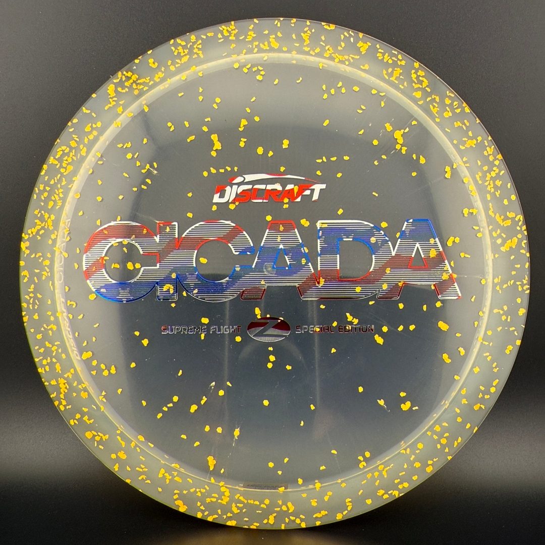 CryZtal Confetti Cicada - "Shredded Orange" Supreme Flight Open Discraft