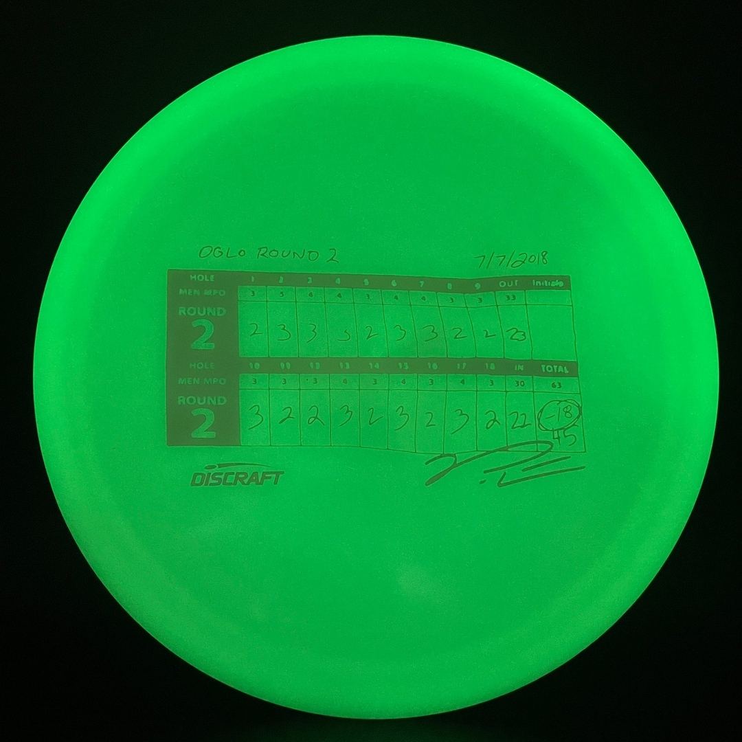 UV Z Glo Anax - Paul McBeth 18 Under Round - DGLO 2024 Discraft