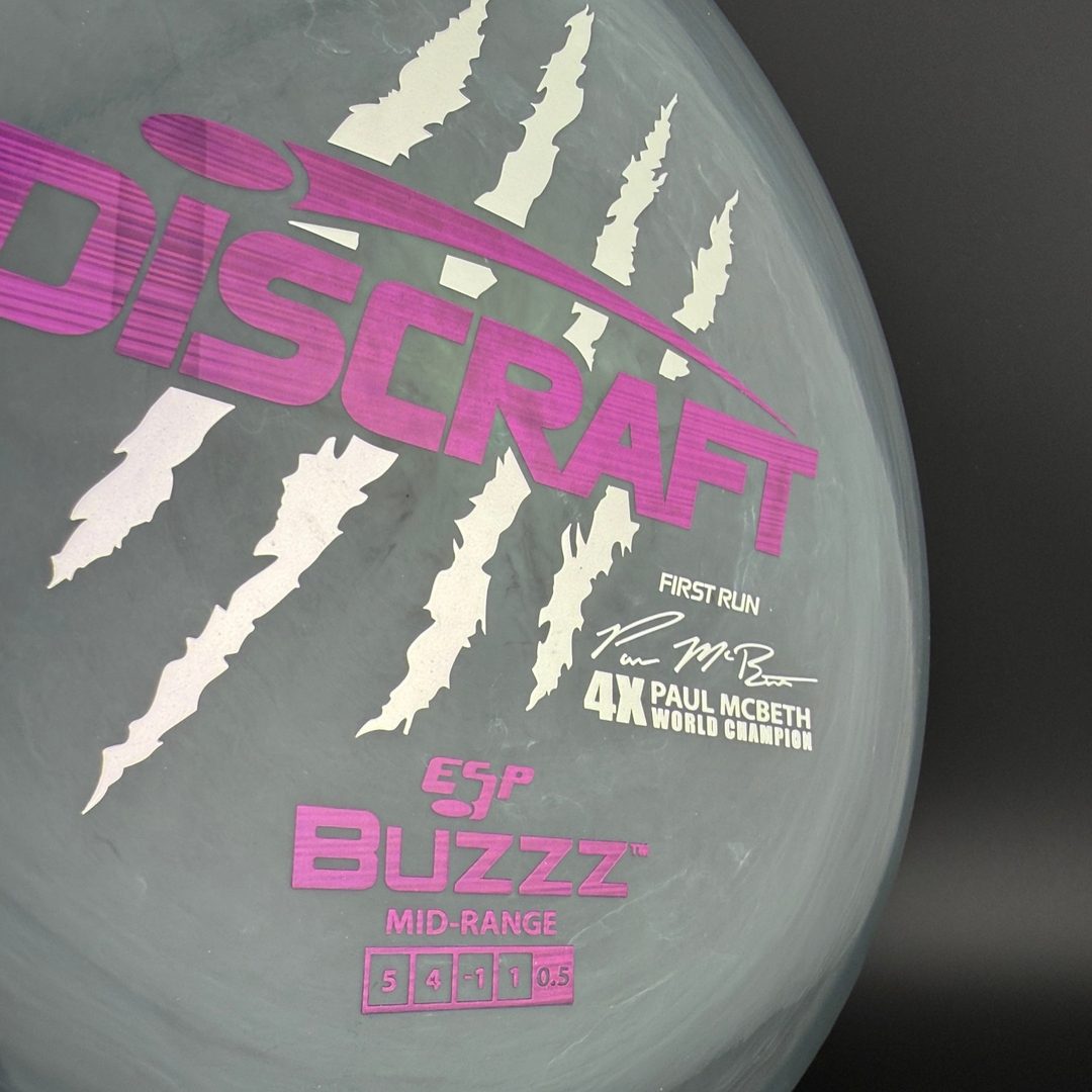 Swirly ESP Buzzz First Run - Paul McBeth 4x Claws - Swirly Smoke Discraft