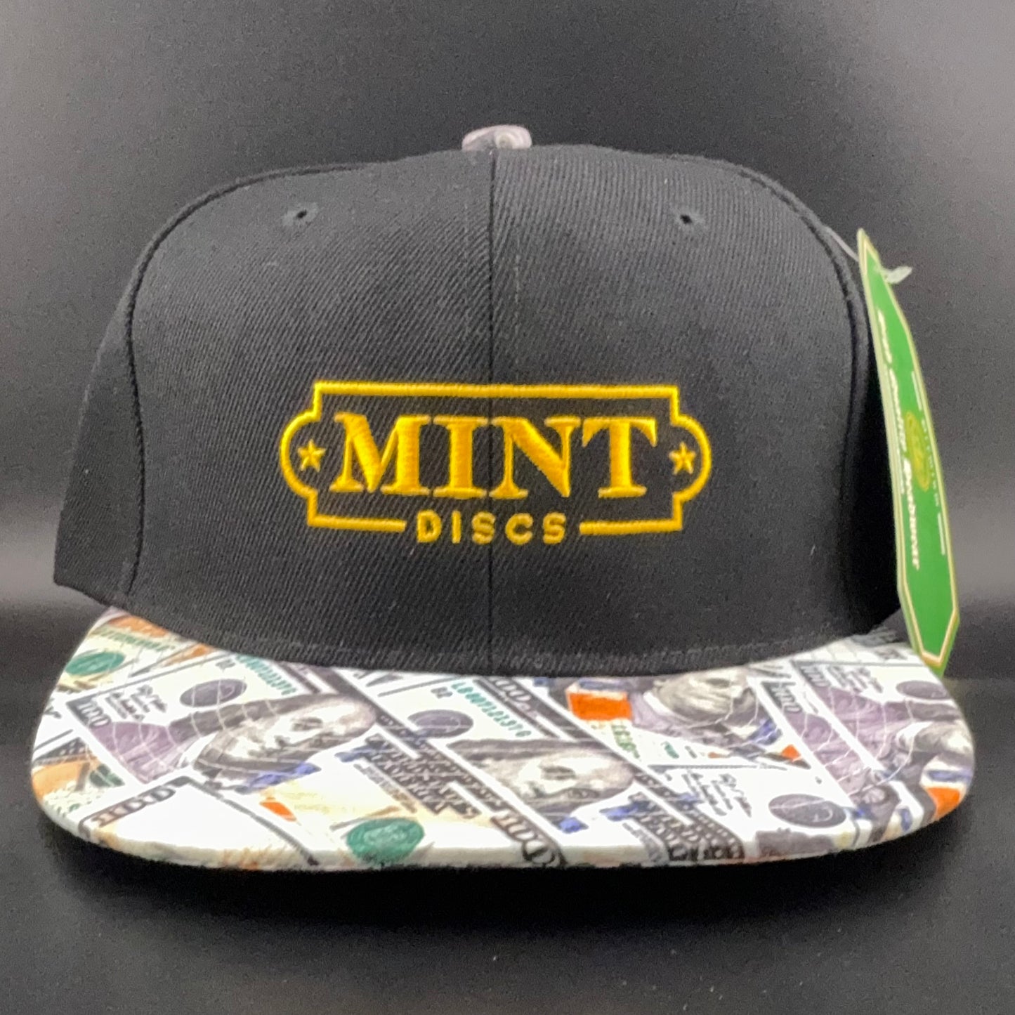 Flat Bill Snapback Hat - Fancy Print - Mint Discs