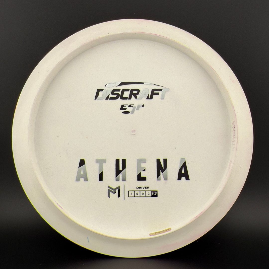 White ESP Athena - Greazy Dyed - Bottom Stamp Discraft