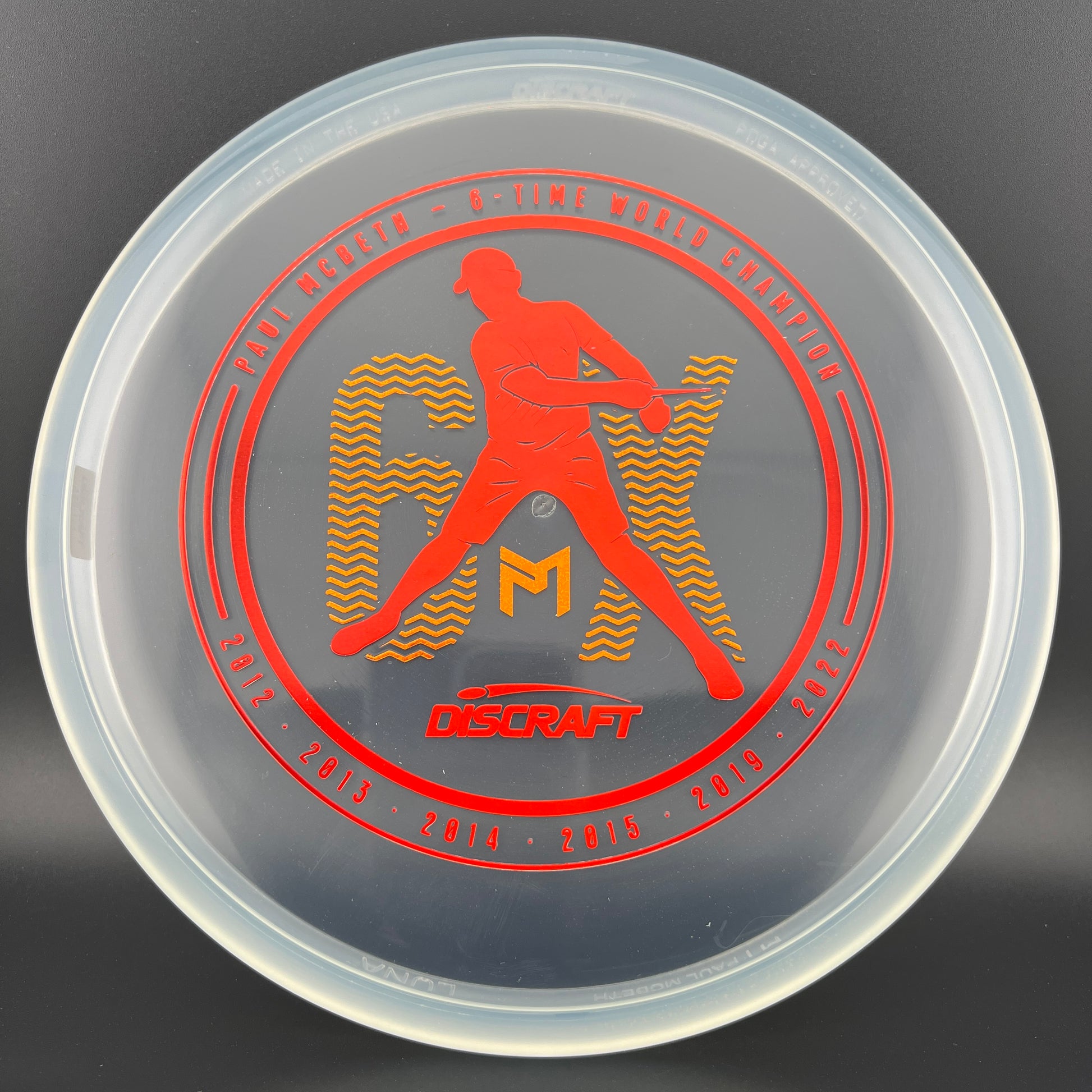 CryZtal Luna 6X Clear - Paul McBeth World Champion Discraft