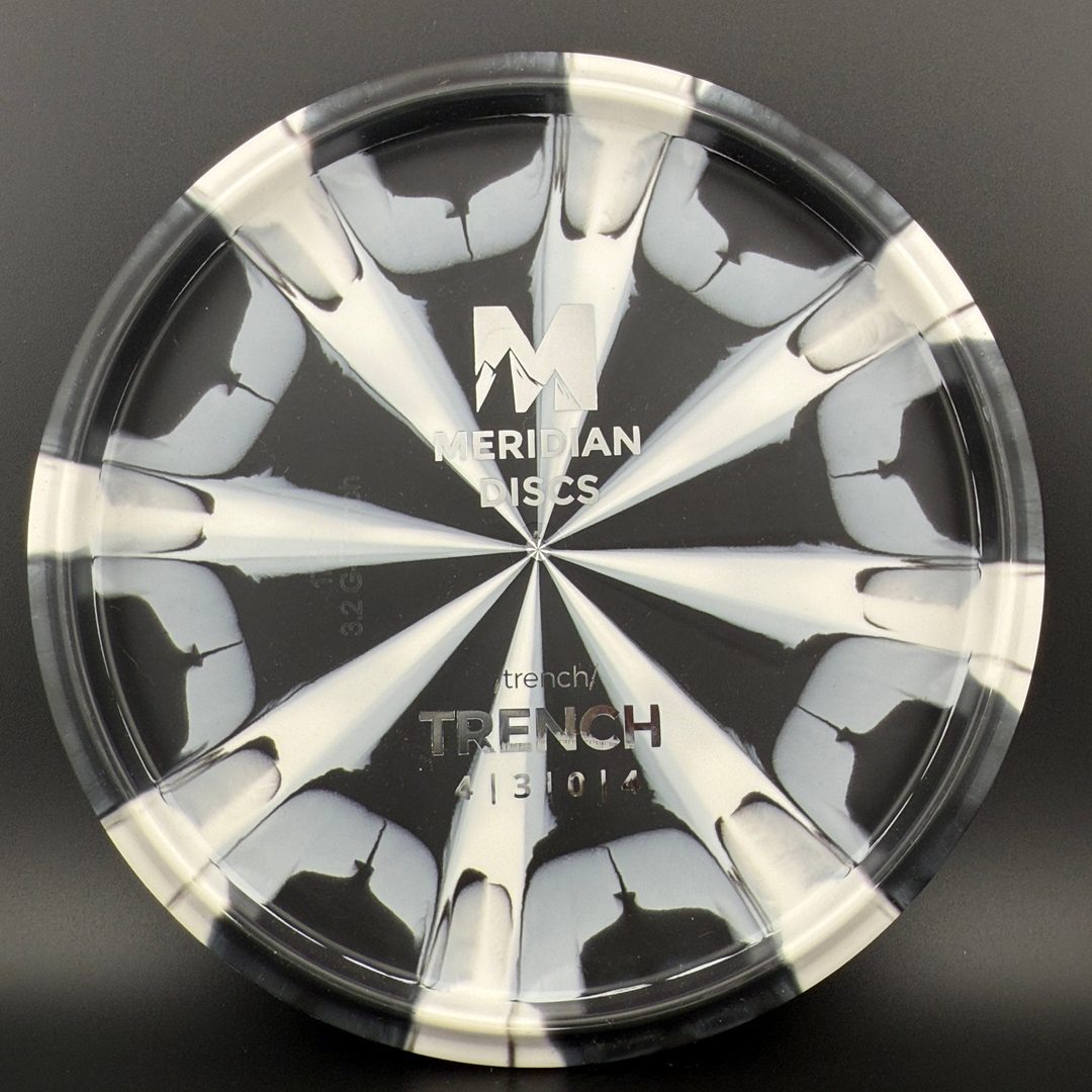 Marbled Graphite Trench Meridian Discs