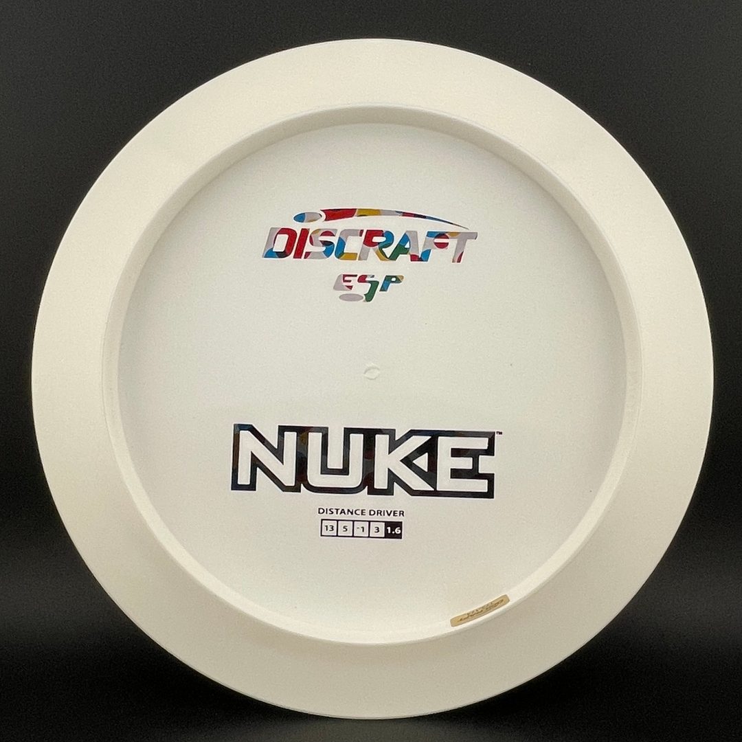 White ESP Nuke - Bottom Stamp Dyer's Delight Discraft