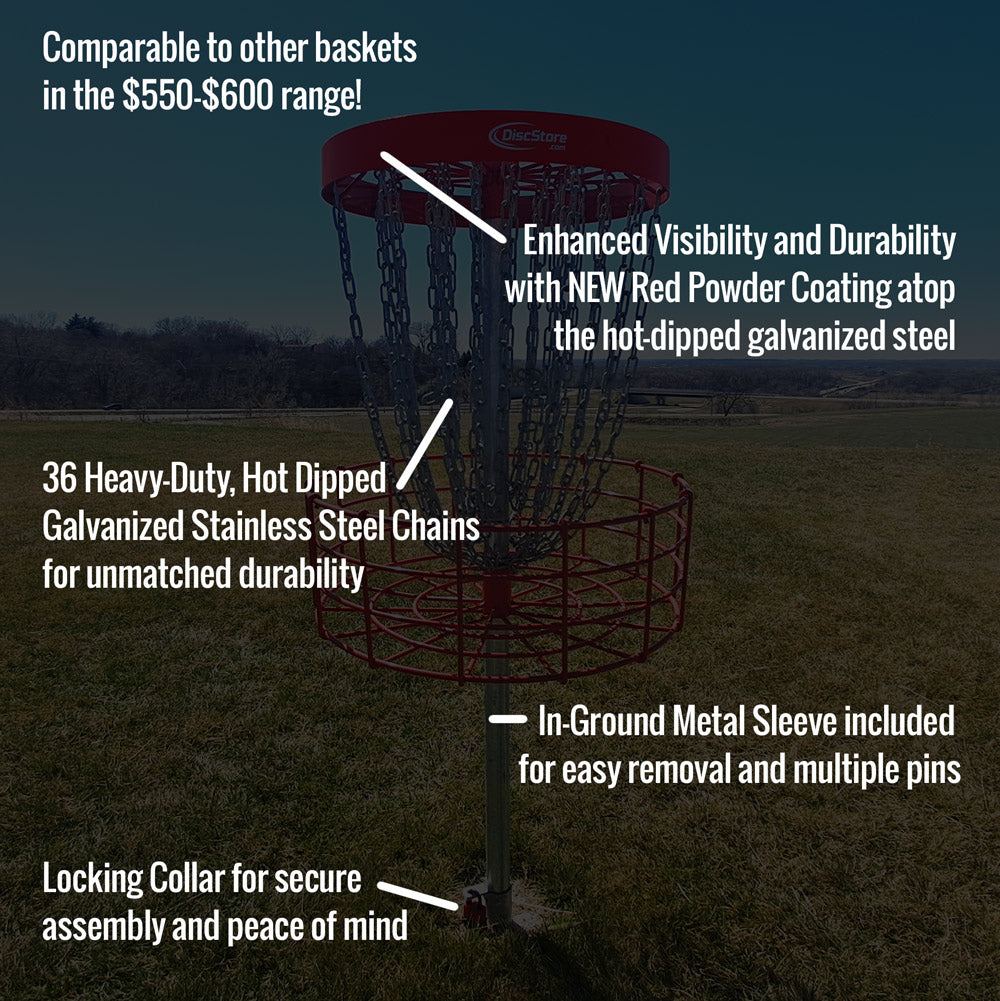GrowTheSport Champion Permanent Disc Golf Basket Disc Store