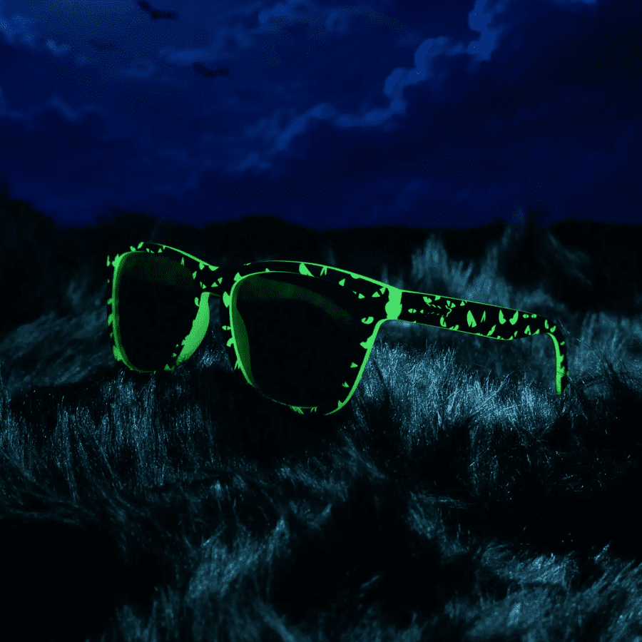 "What Lurks In The Shadows” OG Glow Polarized Sunglasses Goodr