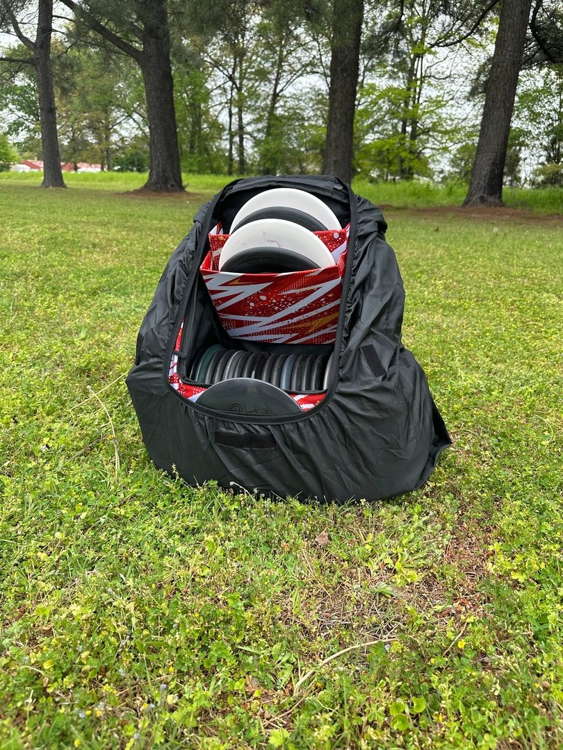 ICON Backpack 30+ Discs - Crimson Red Discology Disc Golf