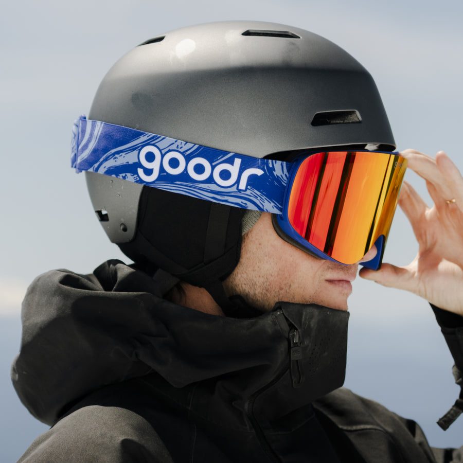 "Amber Mountains Majesty” PEAK G Polarized Snow Goggles Goodr