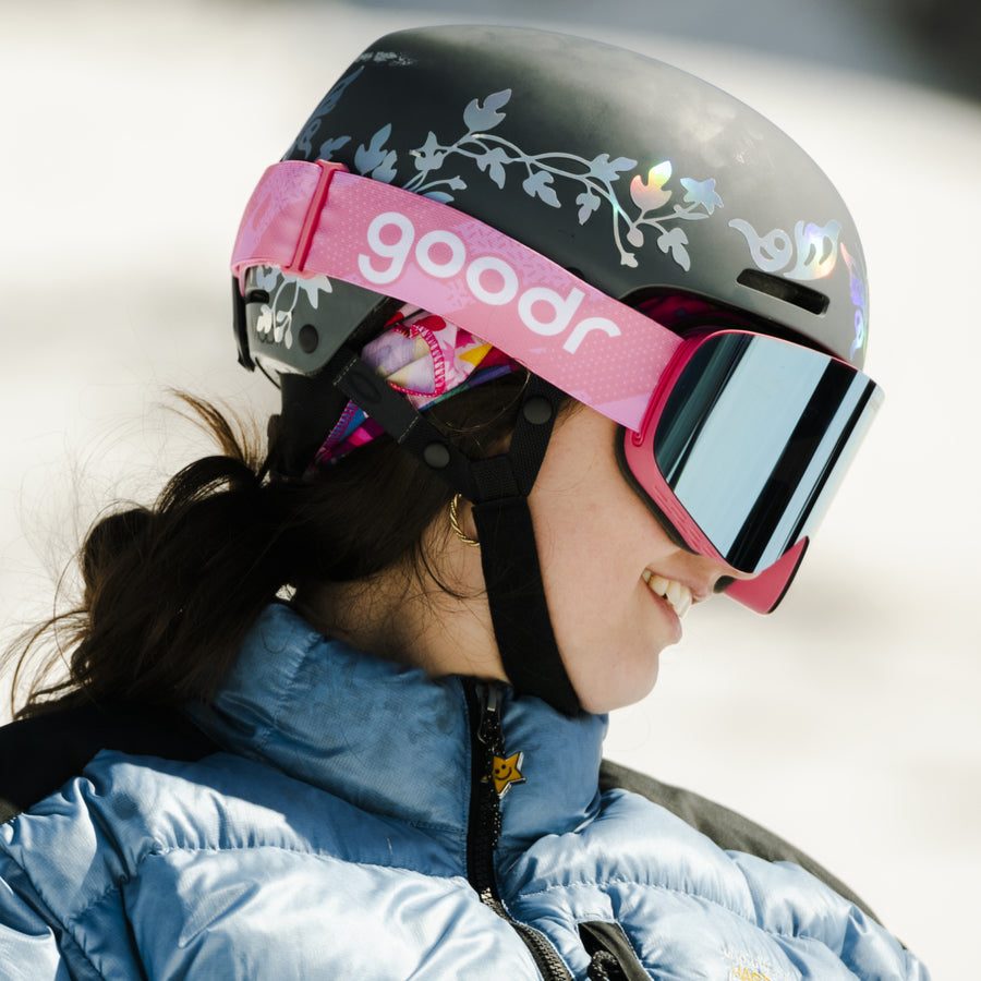 "90s Ski Movie Villain” PEAK G Polarized Snow Goggles Goodr