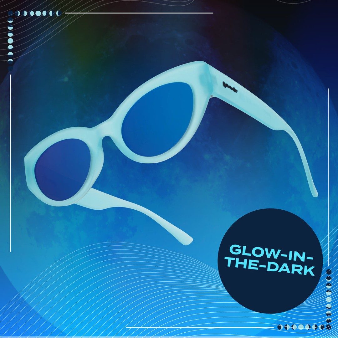 "Blue Moon's Made of Bleu Cheese” Moon G Polarized Sunglasses Goodr