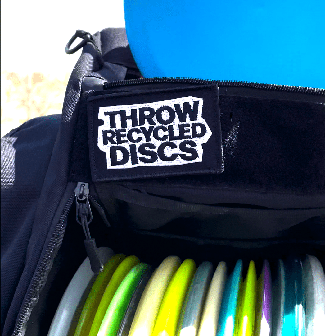 Throw Recycled Discs Patch Velcro On Backside trash panda