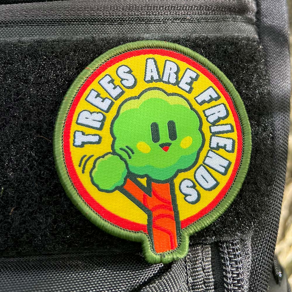 Trees Are Friends Disc Golf Patch - Hook And Loop Disc Golf Pins