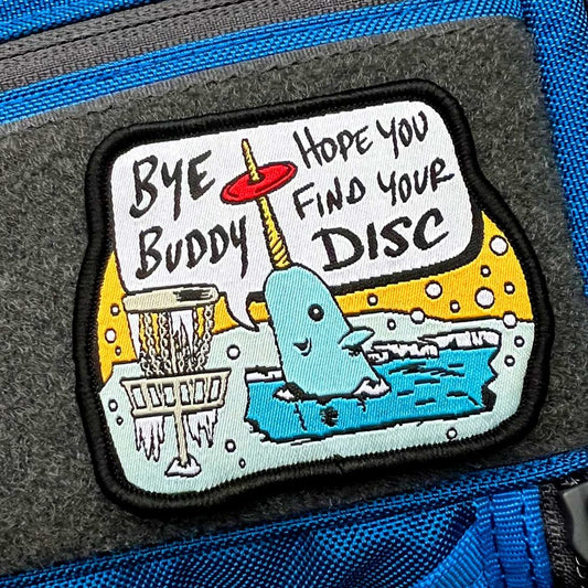 Bye Buddy Disc Golf Patch - Hook And Loop Disc Golf Pins