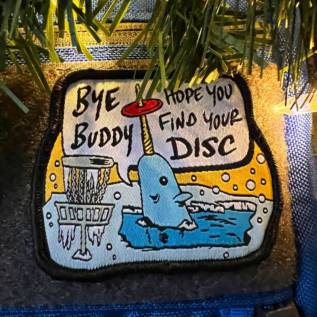 Bye Buddy Disc Golf Patch - Hook And Loop Disc Golf Pins